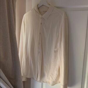 Everlane 100% Cotton Off-White Long-Sleeve Button Shirt
